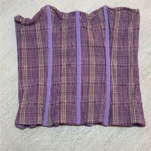 Victoria's Secret Purple and Pink Plaid Corset Top